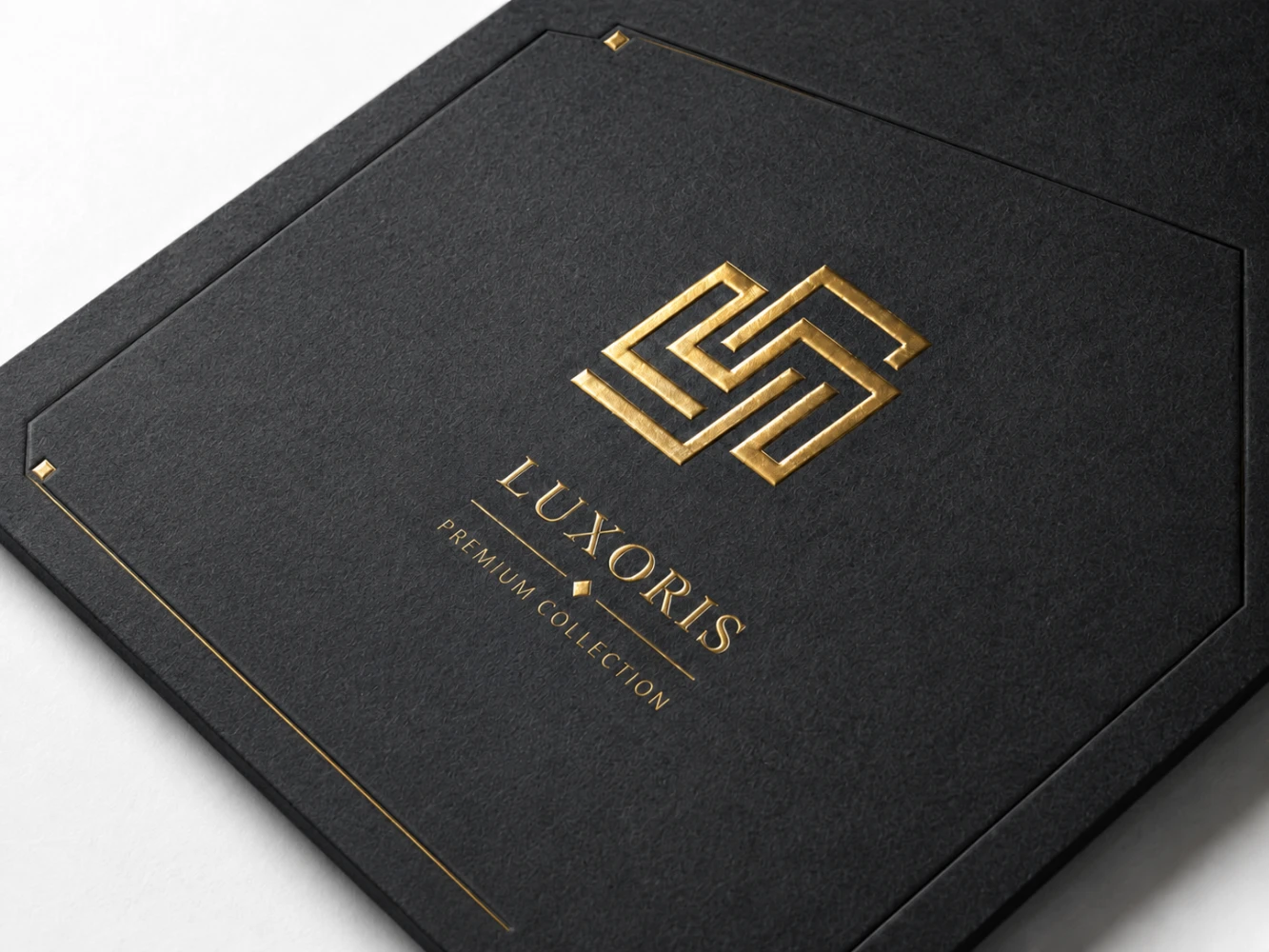 Combination embossing and foil stamping — 3D raised motif with metallic foil effect
