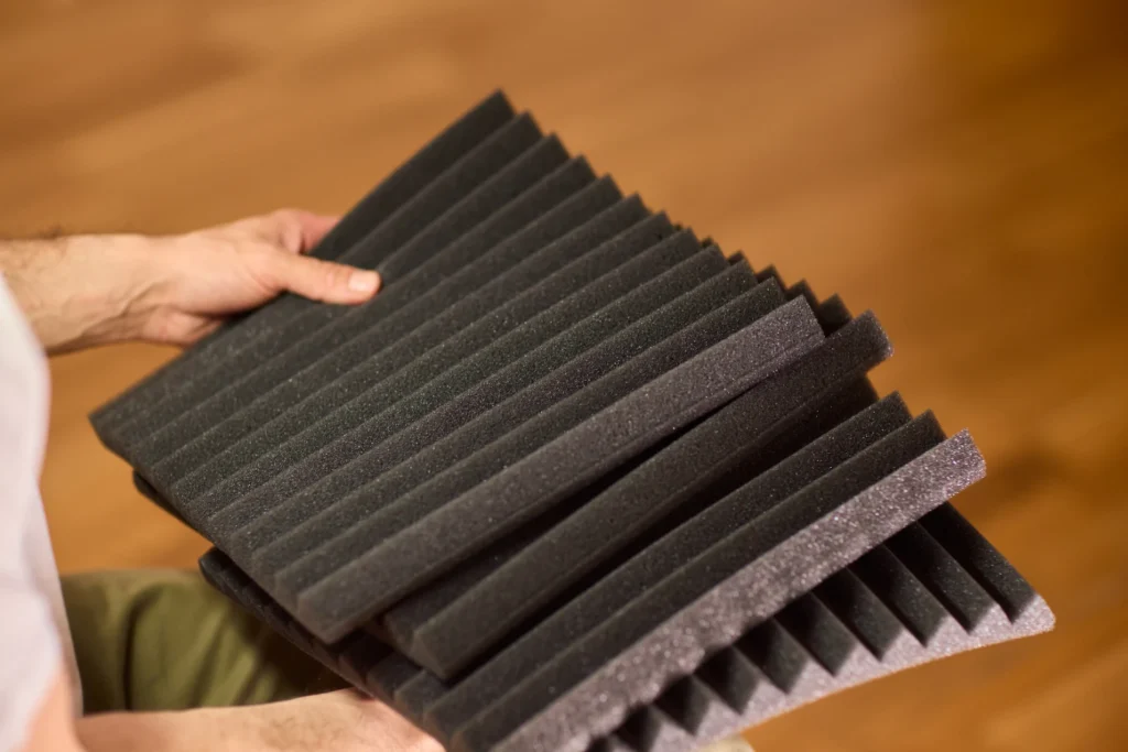 Sponge lining used to protect the product.