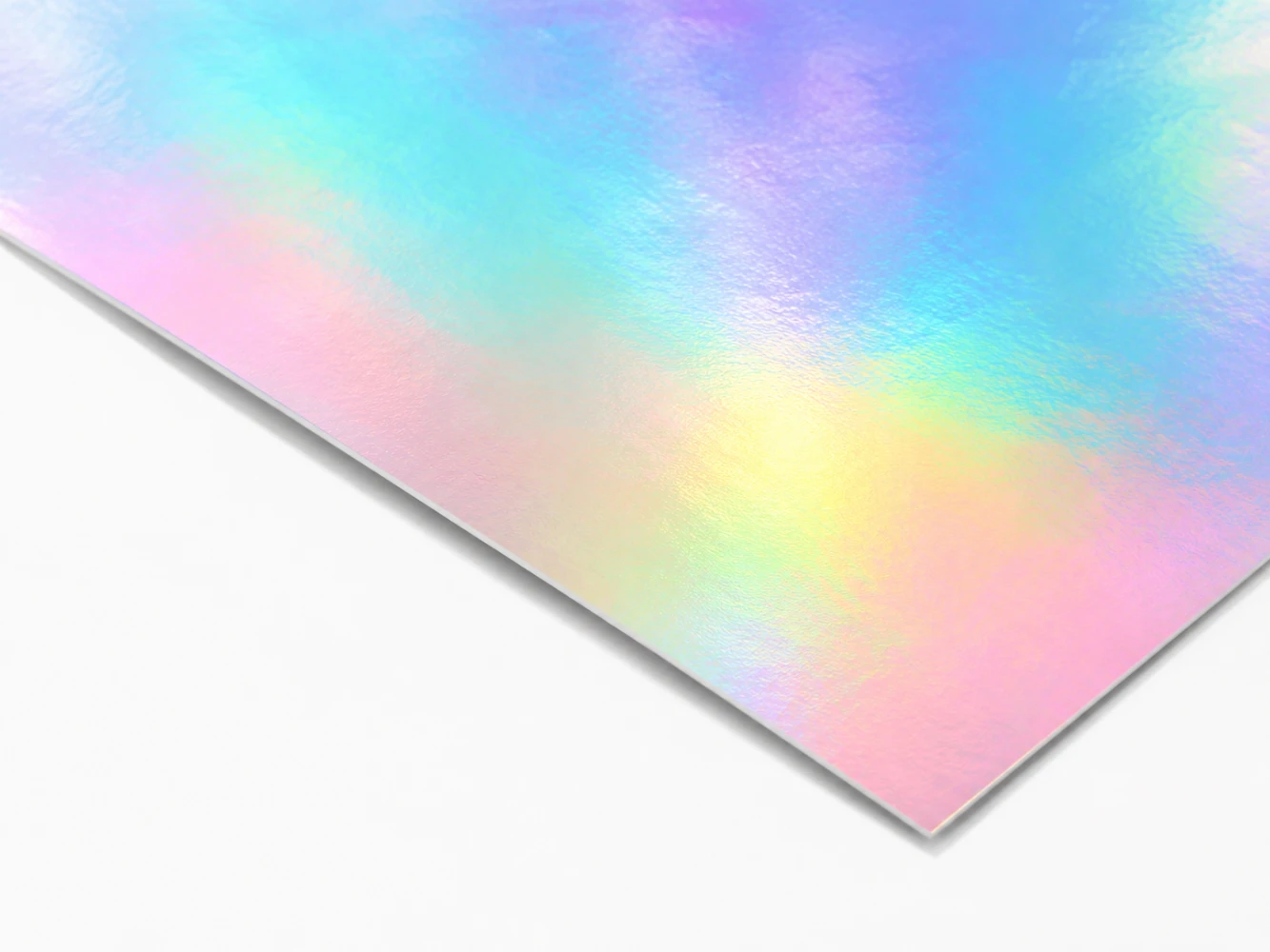 Holographic surface finish — iridescent effect for premium retail packaging