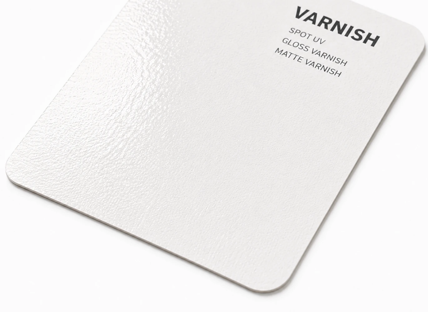 Varnish coating — clear protective layer available in gloss, satin or matte