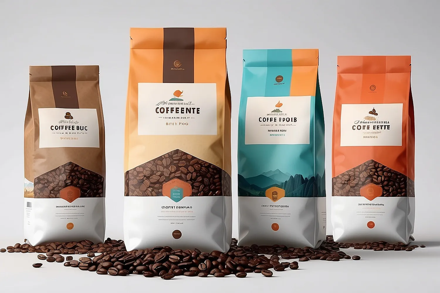 Bags for hermetically sealed coffee packaging