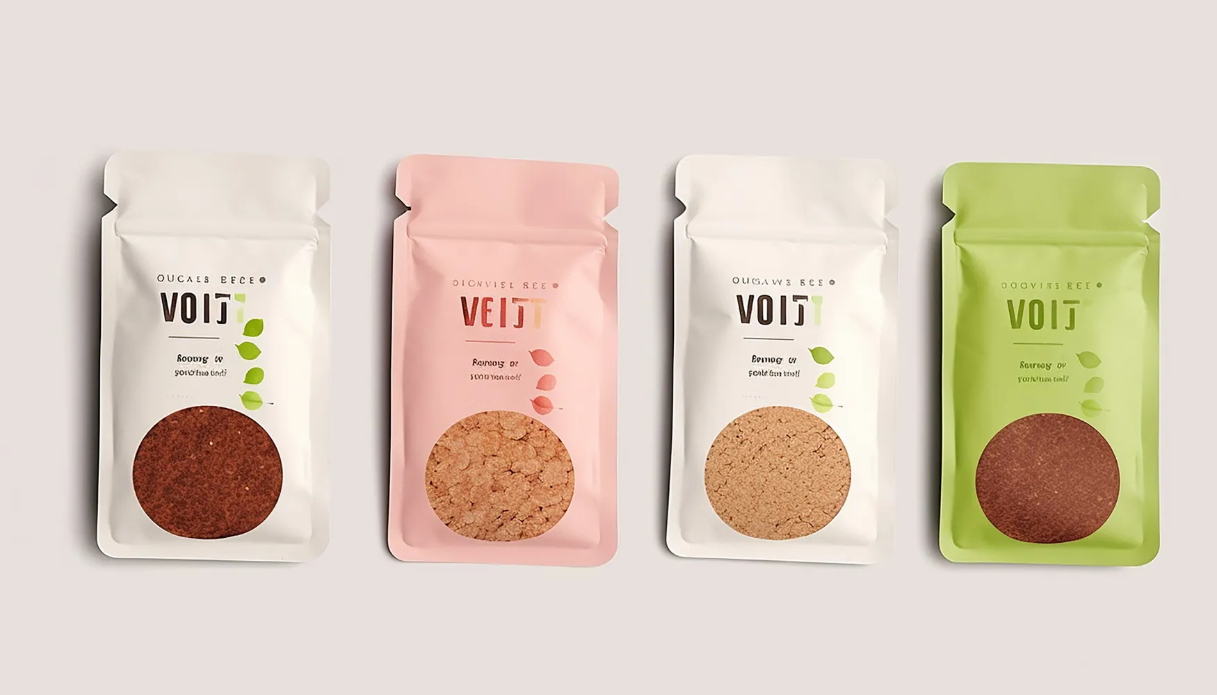 Flat bags that can be used for skincare packaging