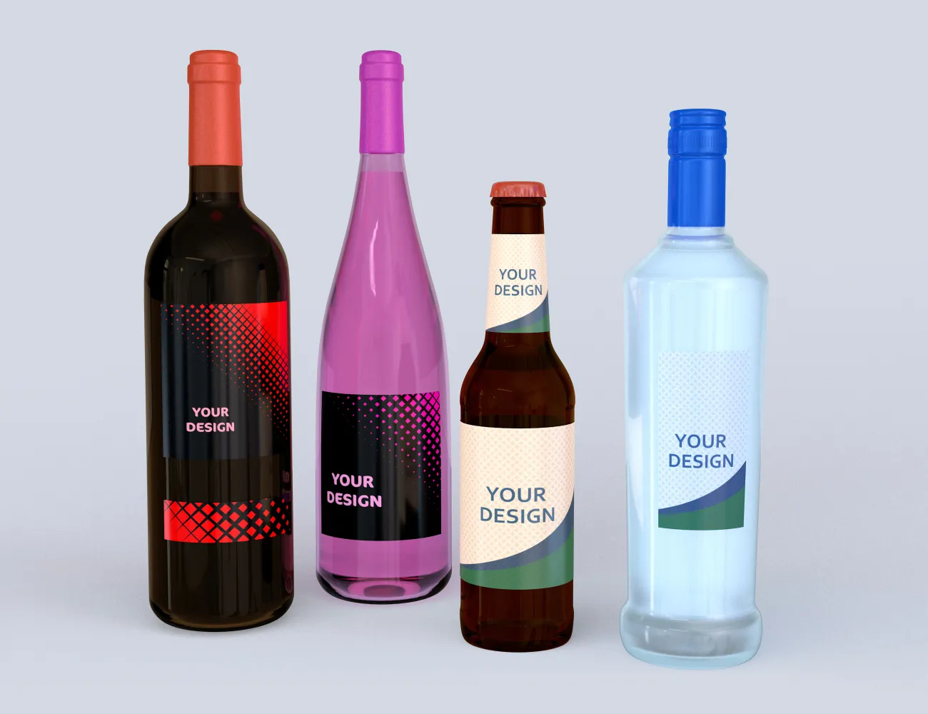 Shrink labels for cans and bottles