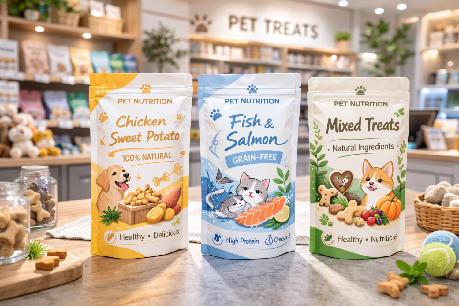 pet food stand up pouches