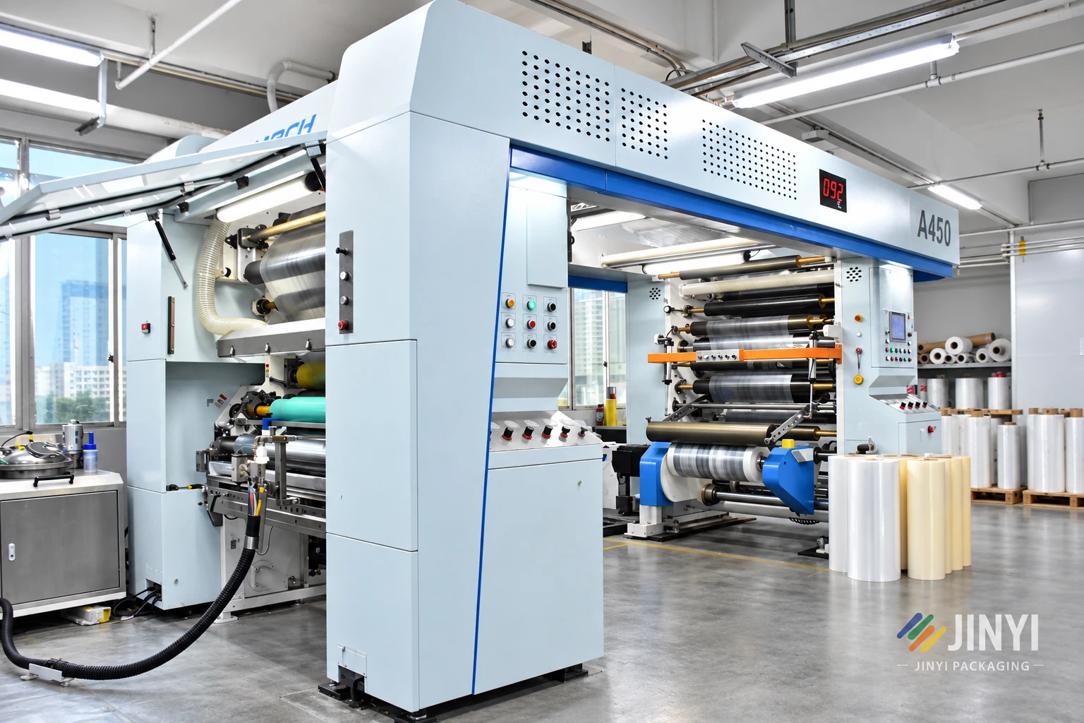 Laminated film curing machine in the JINYI flexible packaging production workshop